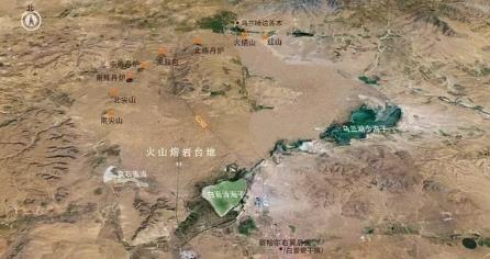烏蘭哈達(dá)火山群遙感圖