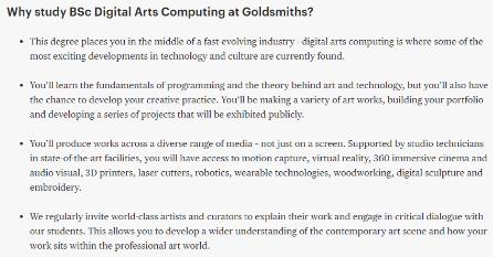 英國Goldsmiths大學工作室