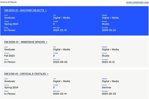 RISD的DM Master的全部課程
